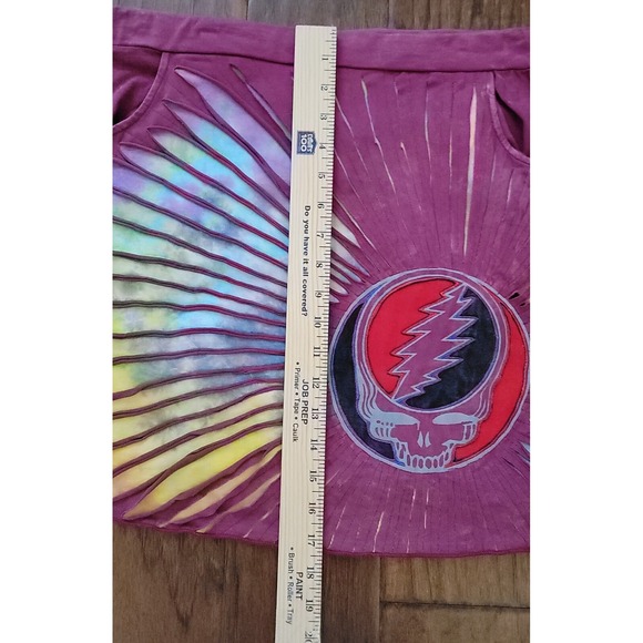 NWT Grateful Dead Women's Groovy Vivid Tie Dye Piping Elastic Waist Skirt Sz L‎ - Picture 5 of 6